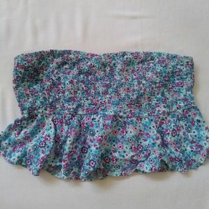 Floral Print Boho Crop Top